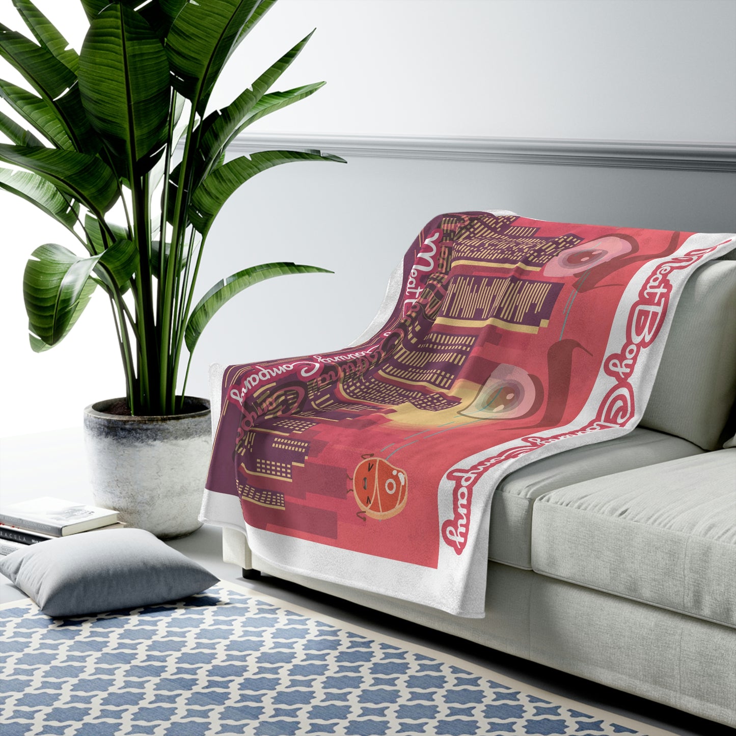 Synth City Velveteen Plush Blanket