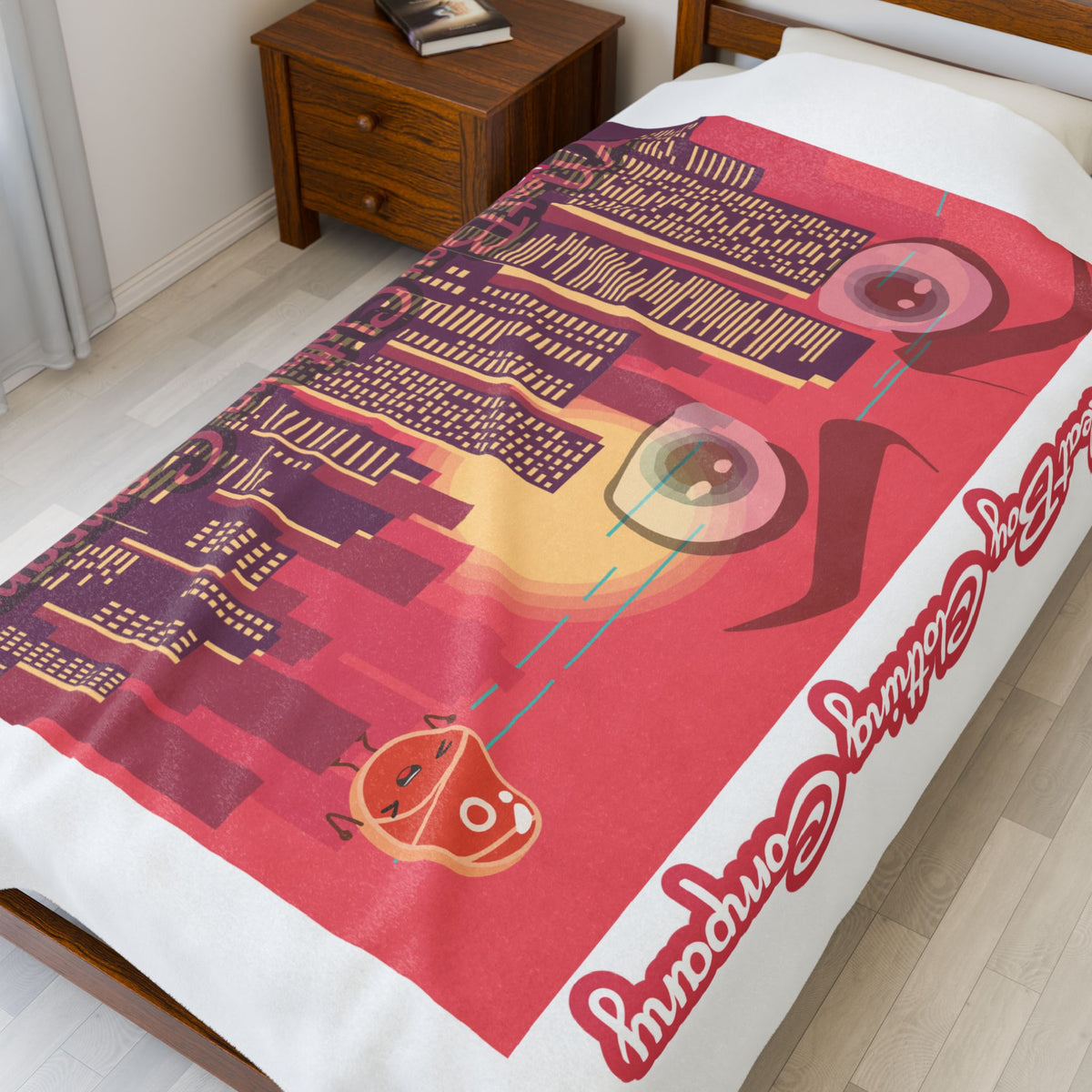 Synth City Velveteen Plush Blanket
