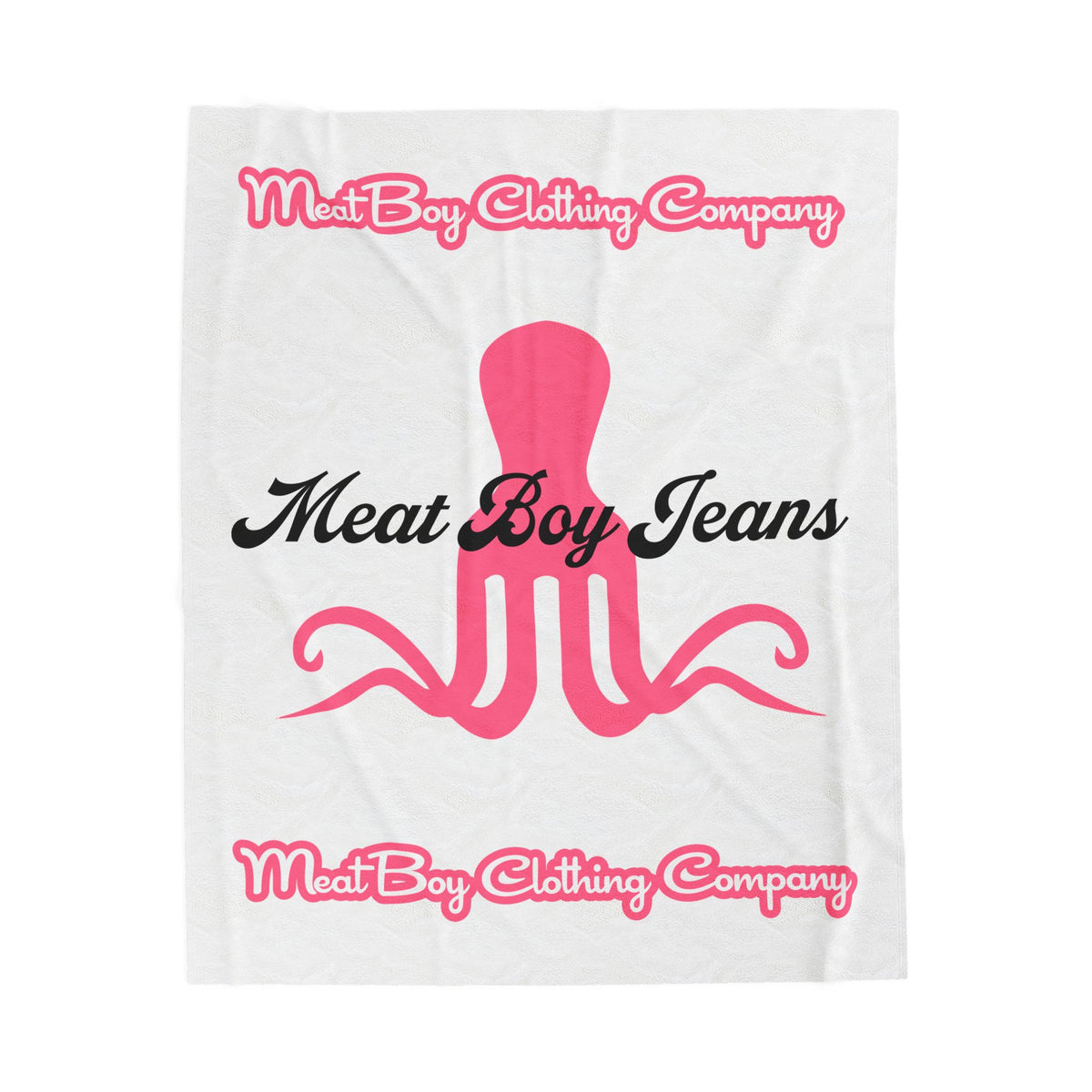 Pink Octopus Velveteen Plush Blanket