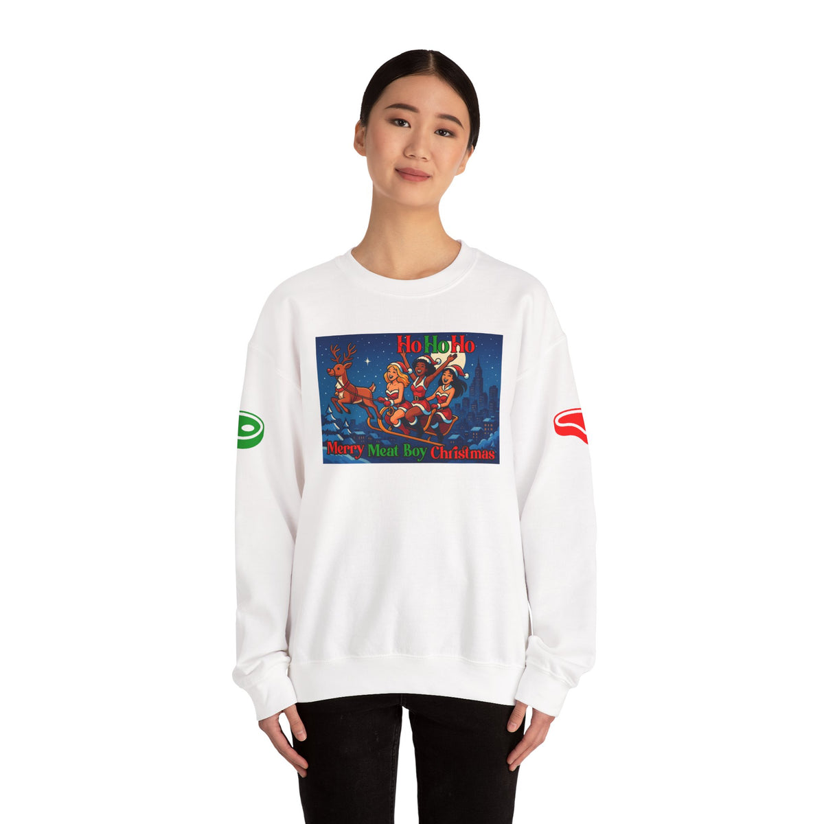 HoHoHo Meat Boy Christmas Sweatshirt