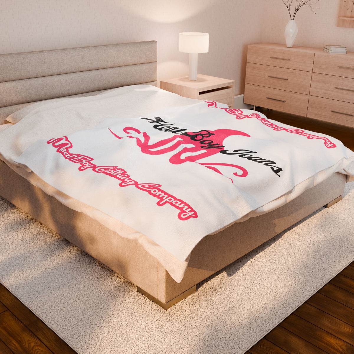 Pink Octopus Velveteen Plush Blanket