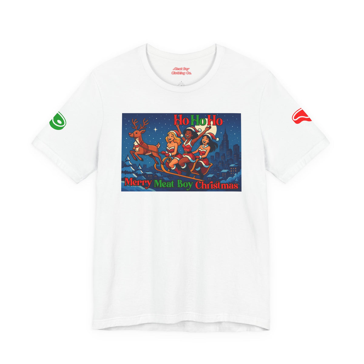 HoHoHo Meat Boy Christmas Tee