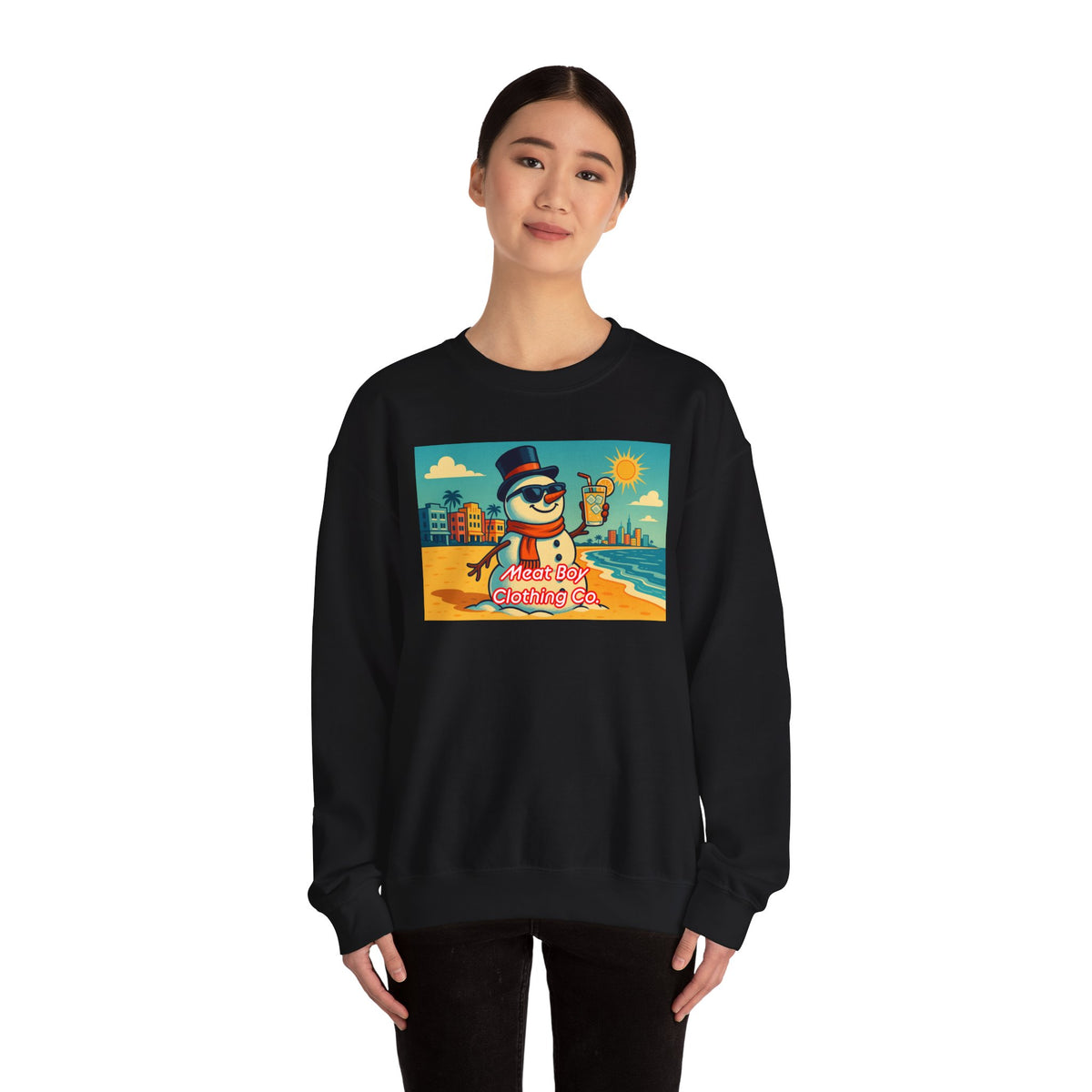 South Beach Snowman Sweatshirt