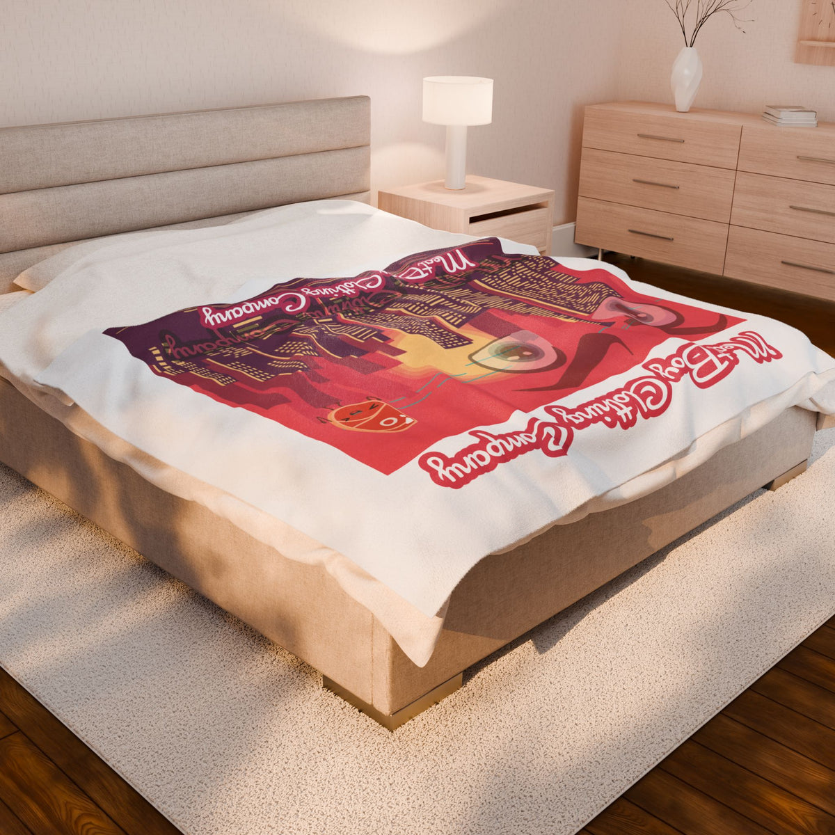 Synth City Velveteen Plush Blanket