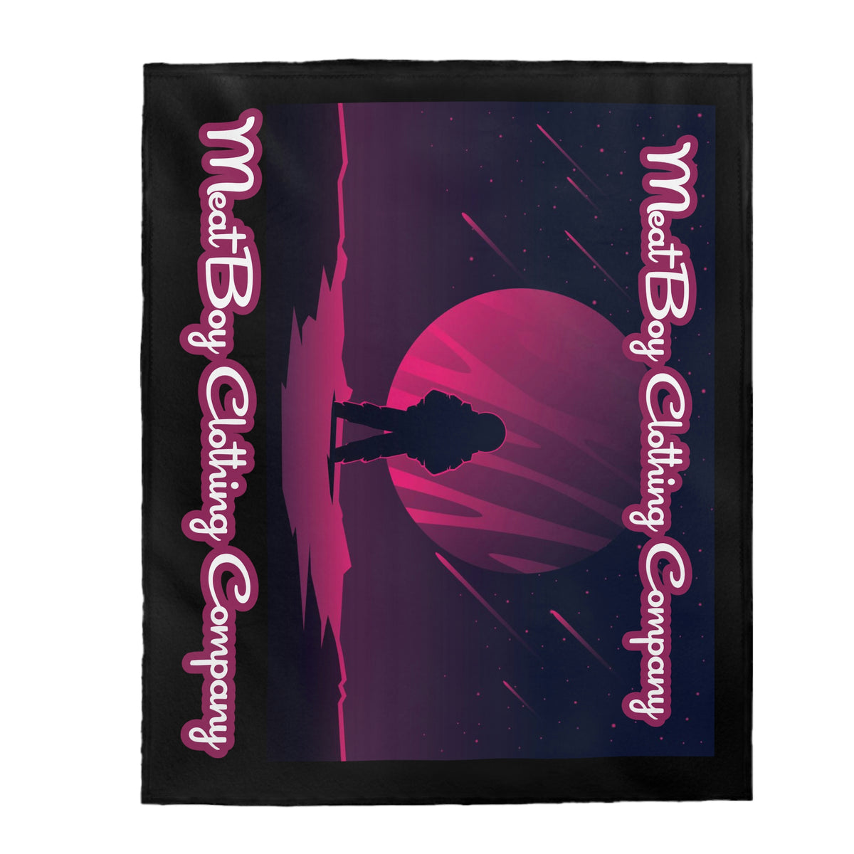 Purple Space Velveteen Plush Blanket