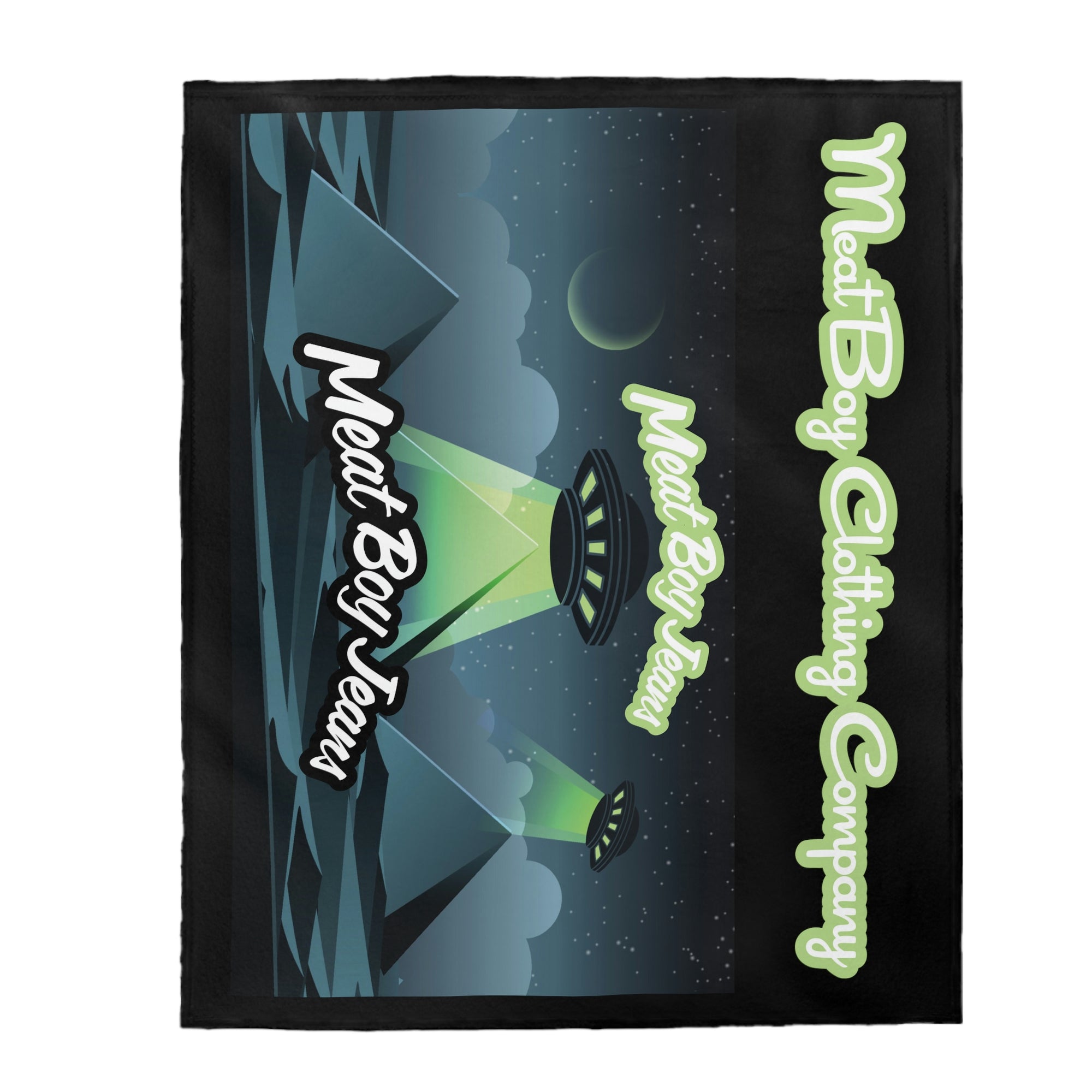 Green UFO Velveteen Plush Blanket